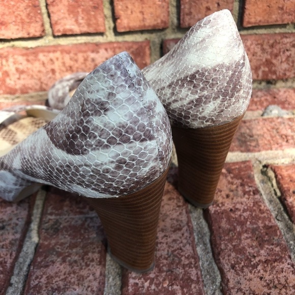 FRANCO santo “Snakeskin”  Peeptoe High Heel PumpsSize 8.5 - Picture 13 of 13